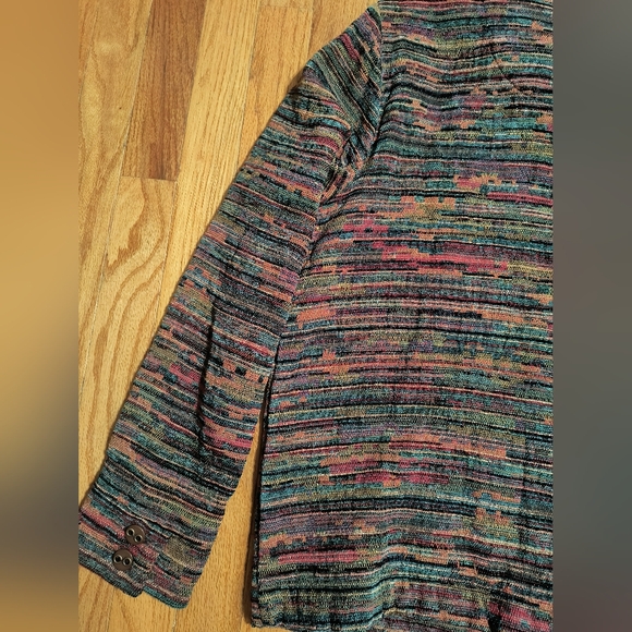 NWT Christopher & Banks suit jacket/ blazer, women's Large, green/orange/red - Picture 13 of 16